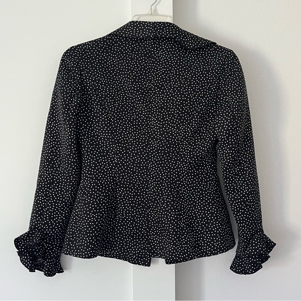 Polka Dot Ruffle Blazer - Picture 7 of 8